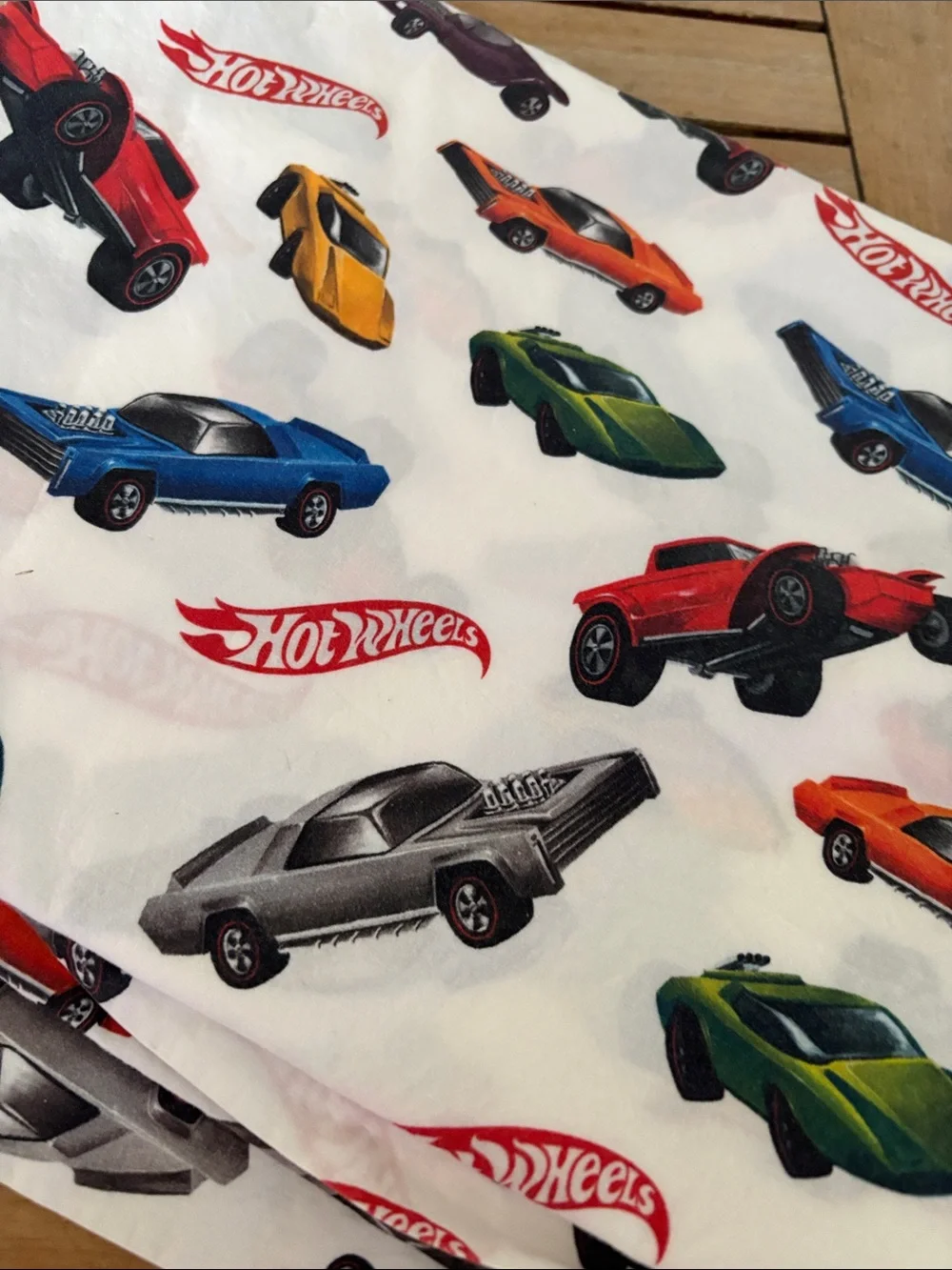 🍓 POTTERY BARN KIDS HOT WHEELS sports car muscle car TWIN FLAT SHEET